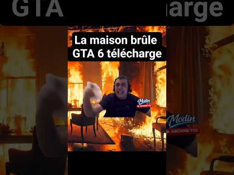 😂 Les pompiers évacuent mais GTA 6 est presque téléchargé ... #gta6 🦩🎮