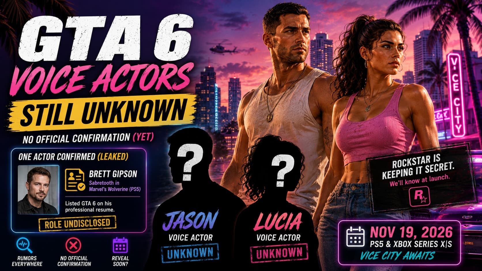 GTA 6 Voice Actors: Full Cast List — Who Plays Jason & Lucia?