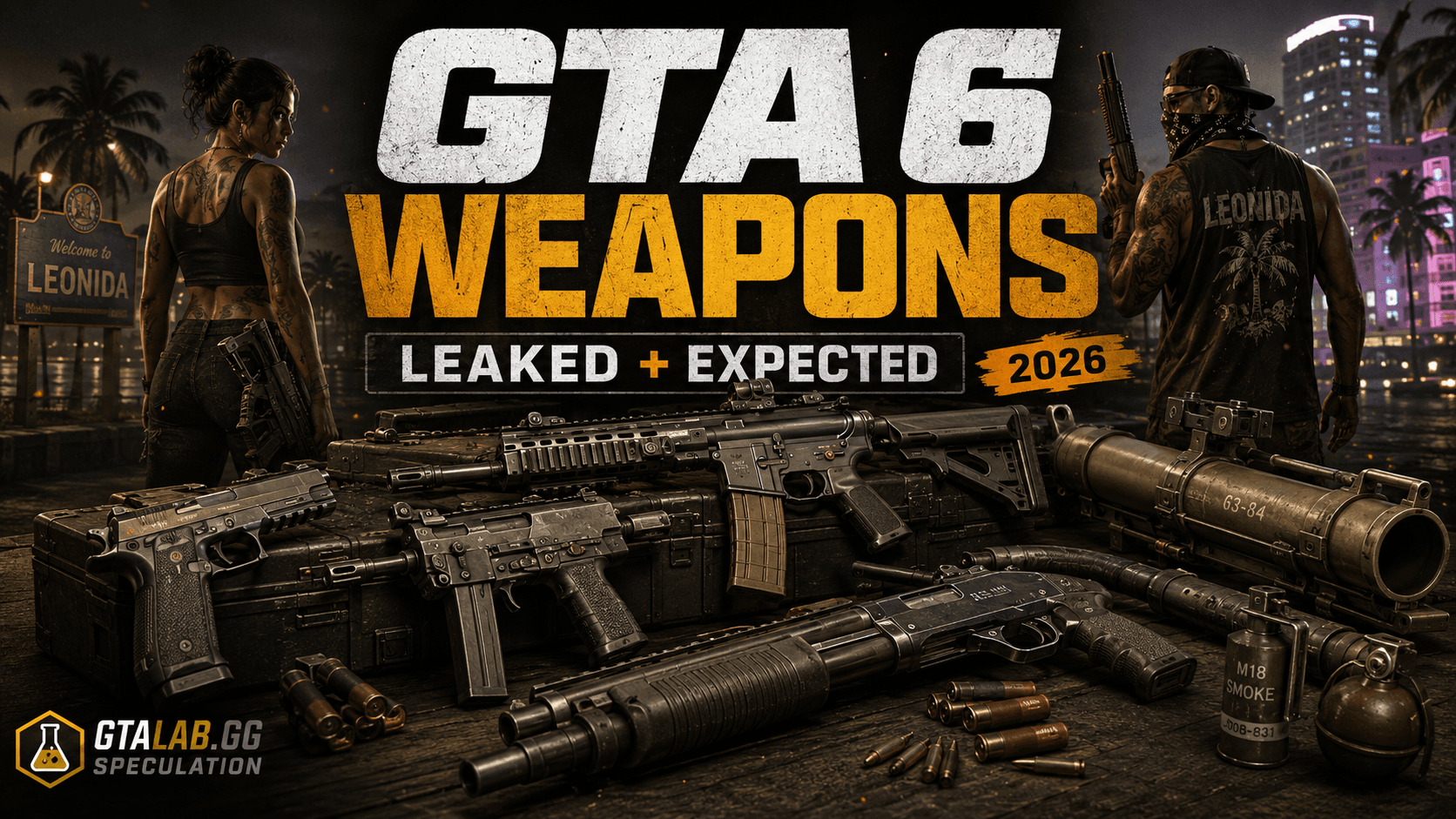 Lista de armas de GTA 6: todas las armas filtradas y esperadas (2026)